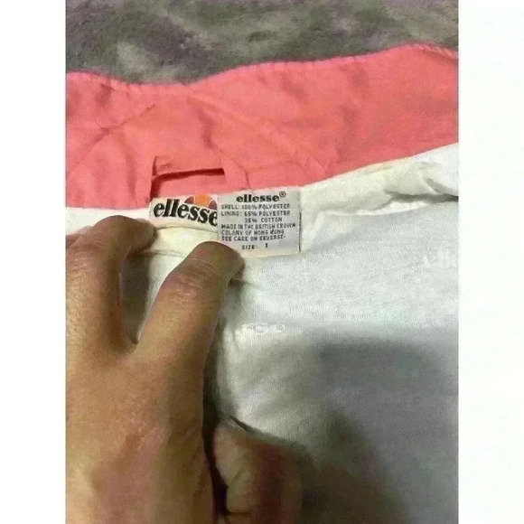 VTG Ellesse Women’s Windbreaker Jacket Pink Floral Size 1 - Picture 13 of 15